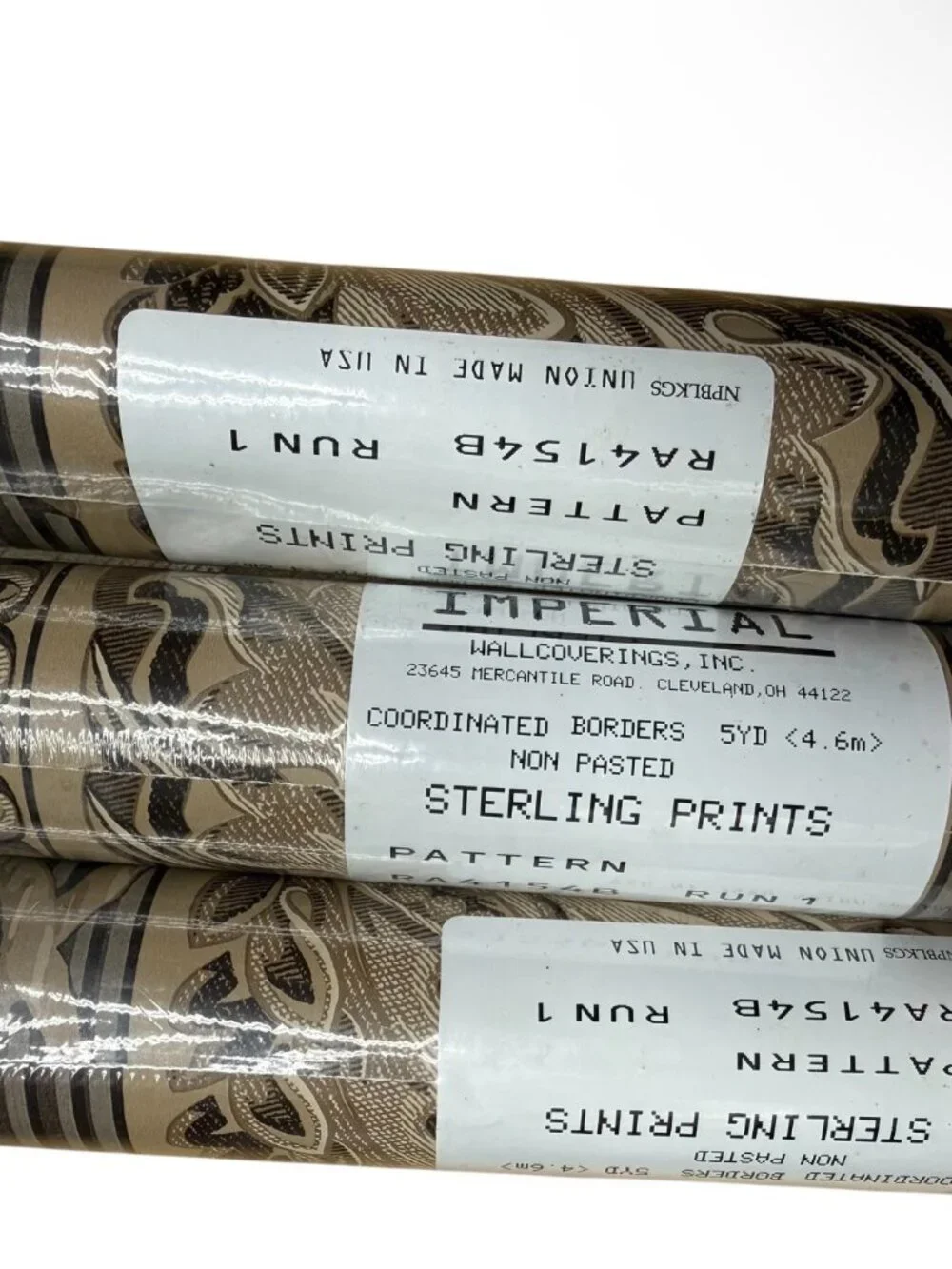 Imperial 3 Rolls Vintage Wallpaper Border Leaf Molding Architectural NEW